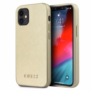Guess GUHCP12SIGLGO iPhone 12 mini 5.4" золотой/золотой жёсткий чехол Iridescent