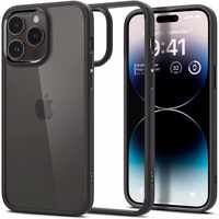 Spigen Ultra Hybrid iPhone 14 Pro viedtālruņa apvalks - matēts melns