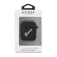 Guess GUACA2LSVSBW AirPods vāciņš melns/balts Silikona Vintage