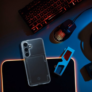 FORCELL F-PROTECT Kristālais kabatas apvalks SAMSUNG S24 caurspīdīgs