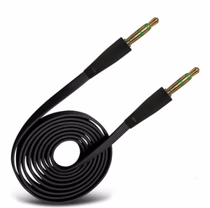 Audio adapteris SLIM 3.5mm uz 3.5mm (m-m) melns
