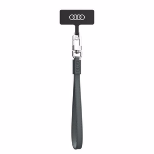 Audi universāla tālruņa siksniņa 28cm 10mm ādas pelēka AU-HSLSL-GT/D1-GY