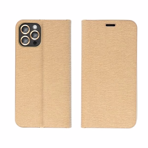 LUNA Book Gold maciņš priekš Xiaomi Redmi Note 15 Pro Plus 5G, zeltains