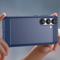 Carbon viedtālruņa apvalks iPhone 16e - zils