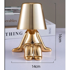 Galda lampa pie gultas GOLD MAN Art Deco sēdoša (versija 6) MLTL