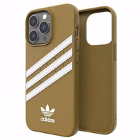 Adidas OR veidots viedtālruņa apvalks PU iPhone 13 Pro / iPhone 13 – bēšs un zelta
