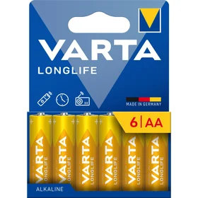 VARTA sārmu baterija R6 (AA) Longlife 6 gab.