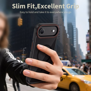 Tech-Protect MagHybrid MagSafe maciņš iPhone Air melns un sarkans