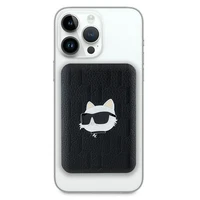 Karl Lagerfeld Magnētiskais indukcijas Portatīvais lādētājs KLPB5FPGKSCHHK 16W 5000mAh melna/melna Choupette Head Pin