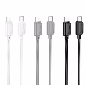 Kabelis USB C uz USB C Hoco 3A 60W 1 m X113 balts