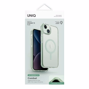 Uniq Combat Magclick uzlādes viedtālruņa apvalks iPhone 15 Plus / 14 Plus - piparmētru krāsas