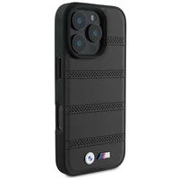 BMW M perforētā un sašūtā līnija Magnētiskais apvalks iPhone 16 Pro - melns