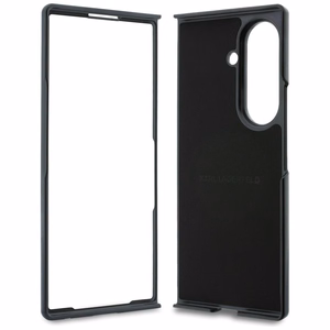 Melns Karl Lagerfeld Karl & Choupette Pins MagSafe vāciņš Samsung Galaxy Z Fold8 Ultra tālrunim