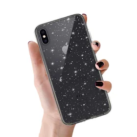 Crystal Glitter apvalks Iphone X/XS (5,8") sudraba