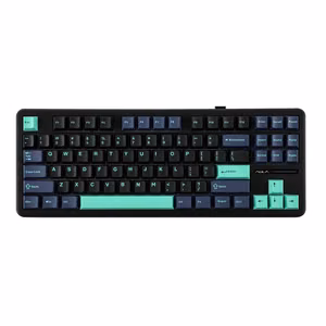 AULA Gasket F87 Pro tastatūra melna ciāna zila GrayWoodV4 RGB