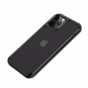 Crong Hybrid Carbon vāciņš ierīcei iPhone 12 Pro Max, melns