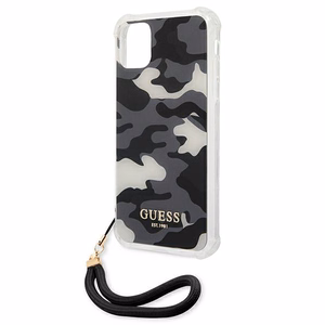 Guess GUHCN61KSARBK iPhone 11 6.1" / Xr чёрный/чёрный жёсткий чехол Camo Collection