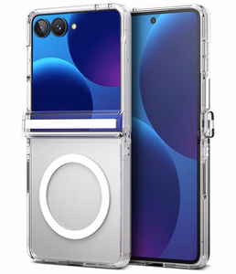 Ringke Fusion Flap Magnetic MagSafe maciņš modelim Samsung Galaxy Z Flip 8 – caurspīdīgs