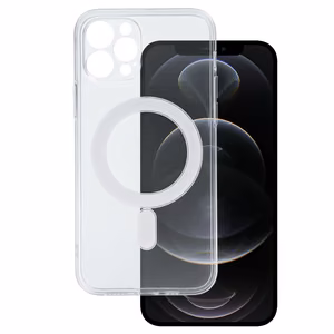 TEL PROTECT Magnētiskais silikona apvalks Iphone 12 Pro caurspīdīgs