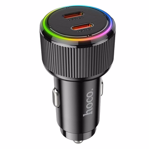 Автомобильное зарядное устройство Hoco 2 x USB C QC PD 50W NZ14B черный