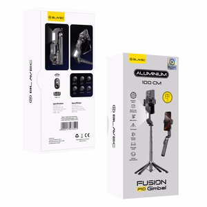 Blavec pašbildes nūja alumīnija Fusion P-10 gimbal statīvs + tālvadības pults 1 metrs (SSFP10G-TRB10) melns