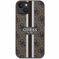 Guess GUHMP14MP4RPSW iPhone 14 Plus 6.7" brūns/brūns cietais apvalks 4G Printed Stripes MagSafe