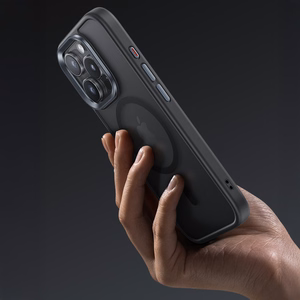 Benks Magnētiskais Mist apvalks ar metāla rāmi iPhone 16 pelēks