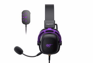 Havit H2002C+U - spēļu austiņas (melnas un violetas)