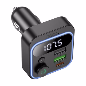 HOCO car transmitter FM bluetooth 2 x USB A + Type C PD QC3.0 20W E85 black