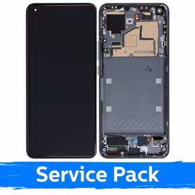 LCD displejs saderīgs ar Xiaomi Mi 11 5G ar rāmi / Tumši pelēks / (Service Pack)