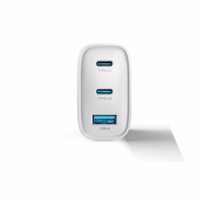 Devia wall lādētājs Extreme PD GaN 65W 2x USB-C 1x USB balts + kabelis USB-C - USB-C laptop lādētājs