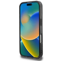 BMW Motosport IML vertikālā svītra iPhone 16 Pro apvalks - pelēks