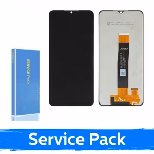 LCD displejs saderīgs ar Samsung A326 A32 5G (CDOT) melns (Service Pack / Aftermarket)(NF versija)