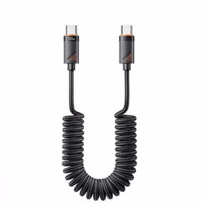 USB Cable Essager "Chuan" black 60W "Type-C / Type-C" 120cm