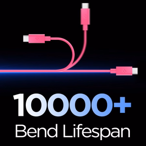 Spigen Essential EB6015CC USB-C kabelis, 60 W, 100 cm – rozā