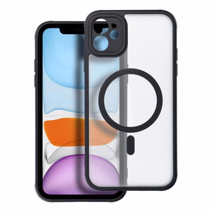FULL MATTE MAG COVER magnētiskais viedtālruņa apvalks, saderīgs ar MagSafe, paredzēts IPHONE 11, melns