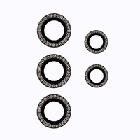 Rūdītais stikls HARD DIAMOND kamerai (LENS) Samsung Galaxy S24 Ultra melns (5 gab. lēcas)