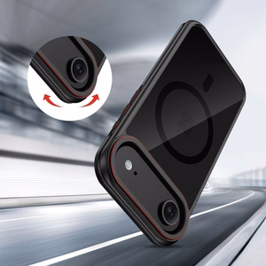 Tech-Protect MagHybrid MagSafe maciņš iPhone Air melns un sarkans