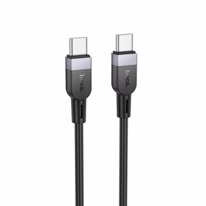 Silikona Kabelis USB C to USB C Hoco 3A 60W 3 m X109 melns