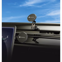 FORCELL F-GRIP IronSecure magnētiskais auto turētājs priekšējā stiklā un panelī, saderīgs ar MagSafe, melns