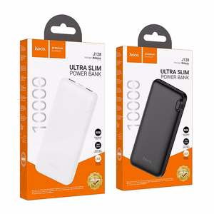 HOCO portatīvais lādētājs 10000 mAh 2A J128 balts