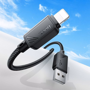 Kabelis USB A uz Lightning Hoco 2,4A 1 m X113 melns