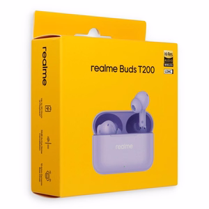 Bezvadu austiņas Realme Buds T200 violetas