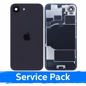 Aizmugurējais vāciņš, kas piemērots Apple iPhone 16e / Melna krāsa / (Service Pack)