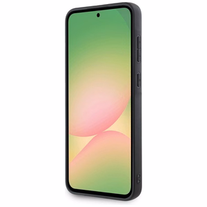 Guess 4G Metal Gold Logo viedtālruņa apvalks Samsung Galaxy A56 - melns