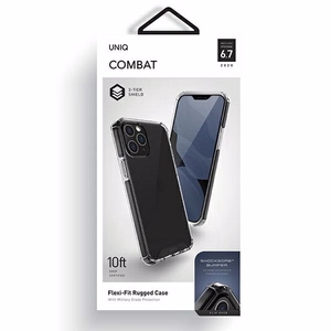 Uniq Combat viedtālruņa apvalks iPhone 12 Pro Max - melns