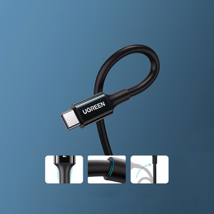 Ugreen US300 USB-C / USB-C 480Mb/s 5A 2m kabelis - melns