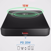 SBS Mag Power Qi2 5000 mAh portatīvais lādētājs saderīgs ar MagSafe - melna