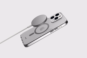 Moshi iGlaze vāciņš ierīcei iPhone 14 Plus, saderīgs ar MagSafe, caurspīdīgs ar “Meteorite Gray” krāsas detaļām