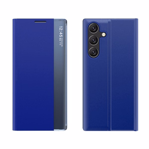 Jauns Sleep vāciņš Samsung Galaxy S25 ar flip statīvu – zils